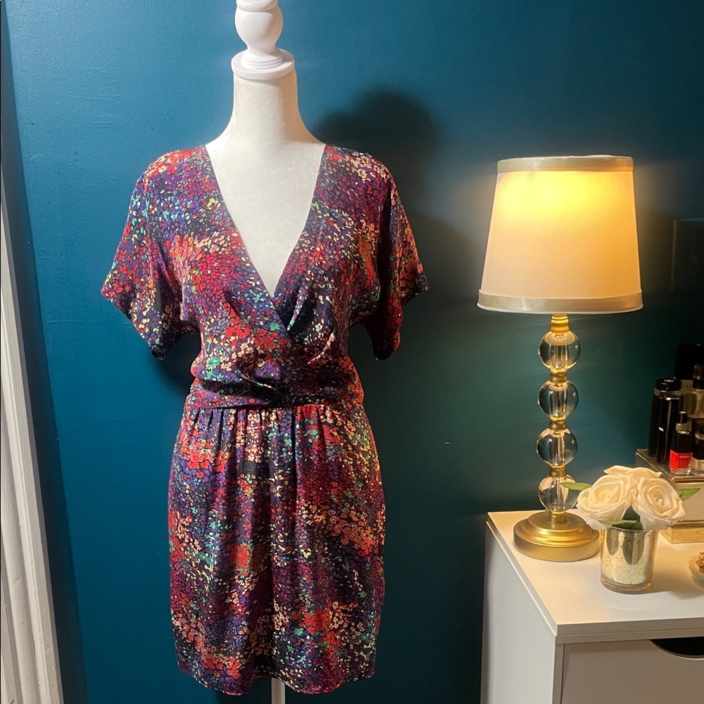 Barney’s New York CO-OP Multicolor V-Neck Women's Dress